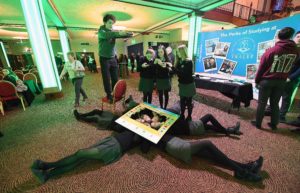 Repro FREE - Repro Free - mannequin challenge Students Barra O'Siochru Katie Tobinand Laura Hynes from the Gael Cholaiste Tralee and class mates hold the pose while taking part in the mannequin challenge with 250 other students in the INEC Killarney . NATIONAL TOURISM CAREERS ROADSHOW Over 250 students from schools across the south west gathered at the INEC, Killarney, Co Kerry today (8th February 2017) for a Tourism & Hospitality Careers Roadshow where they got a flavour of the wide variety of careers available in the tourism and hospitality industry Photo By Domnick Walsh © Eye Focus LTD - www.dwalshphoto.ie Tralee Co Kerry Ireland Mobile Phone : 00353 87 26 72 033 Land Line : 00 353 66 71 22 981 E/mail : info@dwalshphoto.ie WEB Site : www.dwalshphoto.ie PRESS INFO -- NATIONAL TOURISM CAREERS ROADSHOW Over 250 students from schools across the south west gathered at the INEC, Killarney, Co Kerry today (8th February 2017) for a Tourism & Hospitality Careers Roadshow where they got a flavour of the wide variety of careers available in the tourism and hospitality industry and the various career paths they can take to get started. Organised by the Irish Hotels Federation (IHF) in association with the Irish Hospitality Institute (IHI), IT Tralee, Cork IT and Regional Skills, the initiative is part of the industry-led careers programme launched last year for 15-18 year olds. The Tourism & Hospitality Careers Roadshow in Killarney was the first in a series of events planned for across the country over the coming months. It was run in close collaboration with local tourism and hospitality businesses, many of whom were present to give the students a personal insight into training and working in the sector. Meanwhile students and lecturers from IT Tralee and Cork IT were also on hand to talk about the various tourism and hospitality courses that are available. The students and their Guidance Counsellors received copies of Get a Life in Tourism, the IHF’s free